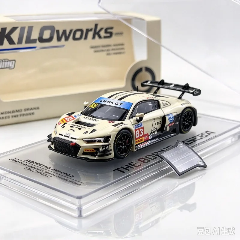 kiloworks-modello-in-lega-pressofusa-in-scala-1-64-dell'audi-r8-tbc-lms-gt3-evo-ii-oggetto-da-collezione-per-adulti-modelli-molto-apprezzati-un-regalo-classico-per-i-bambini