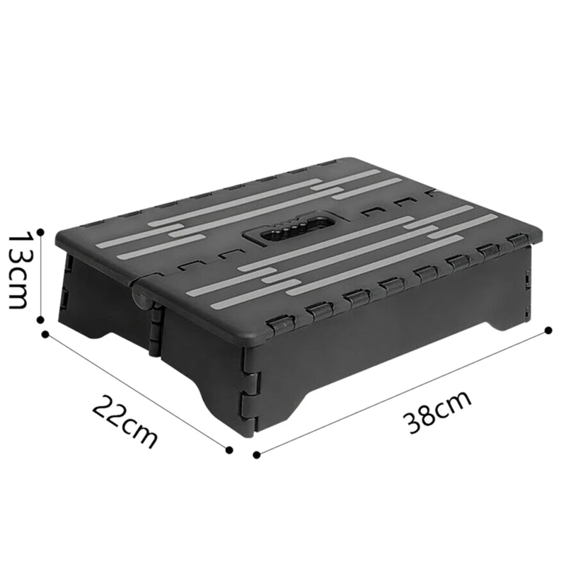 Taburete plano plegable antideslizante, pequeño, compacto, de un solo paso, portátil, Ligero, resistente