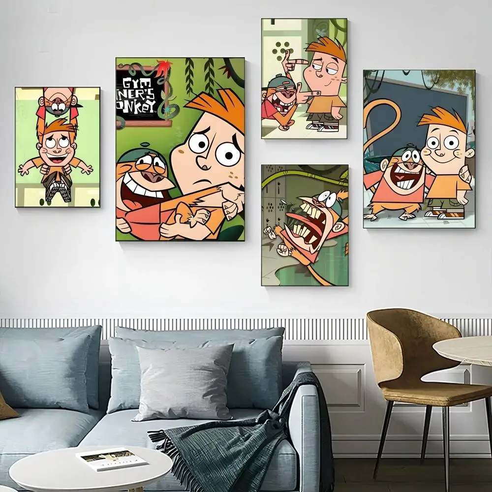 

Adam Jake Monkey Cartoon Poster Fancy Wall Sticker for Living room bar retro decorative painting room