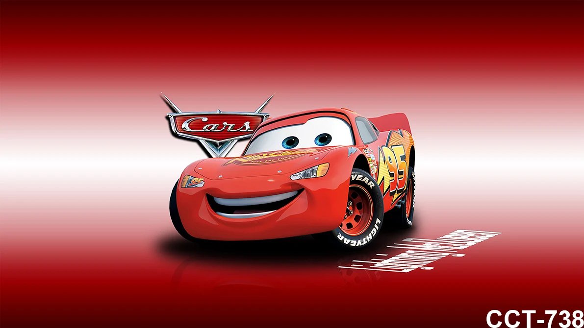 Disney Cars Lightning Mcqueen Backdrop Kids Birthday Background Banner Racing Car Vinyl Photography Photo Studio Props