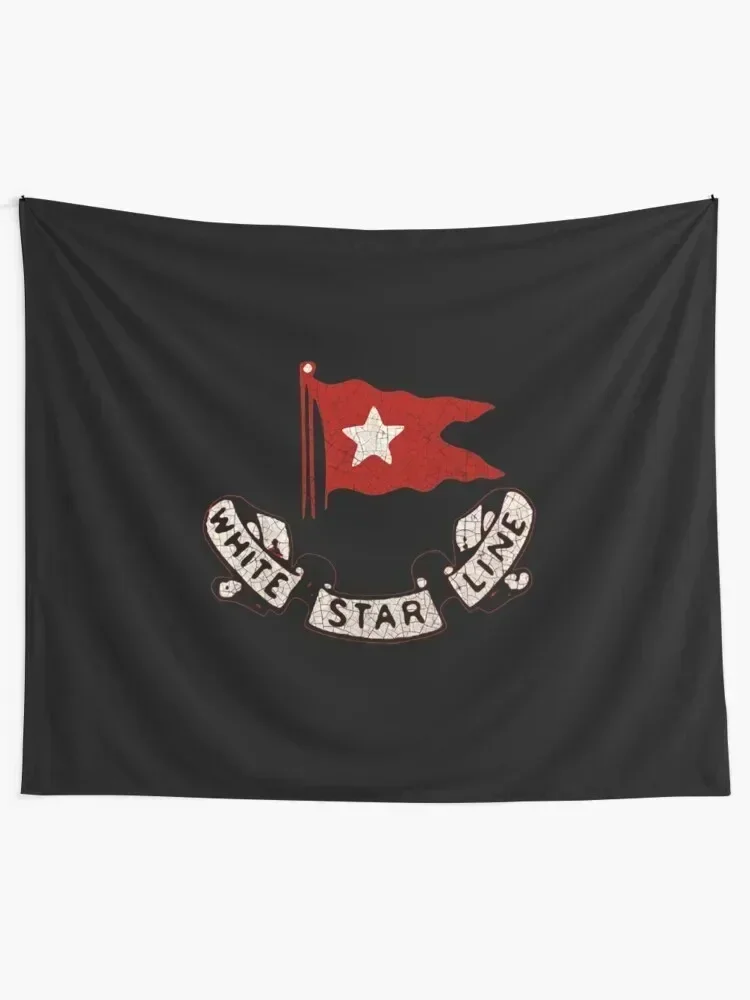 White Star Line T-ShirtWhite Star Line T-Shirt_by Midcenturydave_ Tapestry Wall Coverings Decoration Home Tapestry