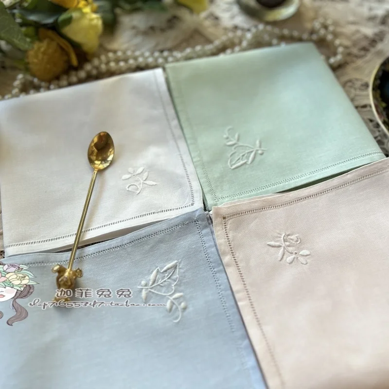 12 pezzi 27X27CM Tovaglioli Esportazione Tovagliolo colorato in cotone e lino