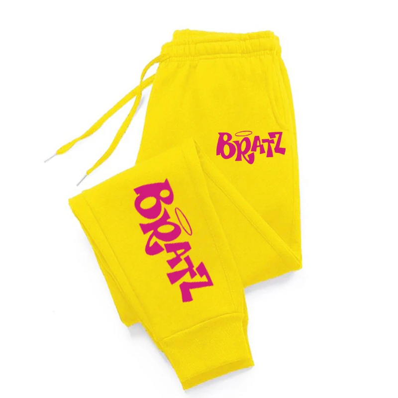 Bratz Art Design Alphabet Printing  Pant Casual Autumn Joggers Hip Hop Comfortable  Female Sweatpant Trendy Street Gothic