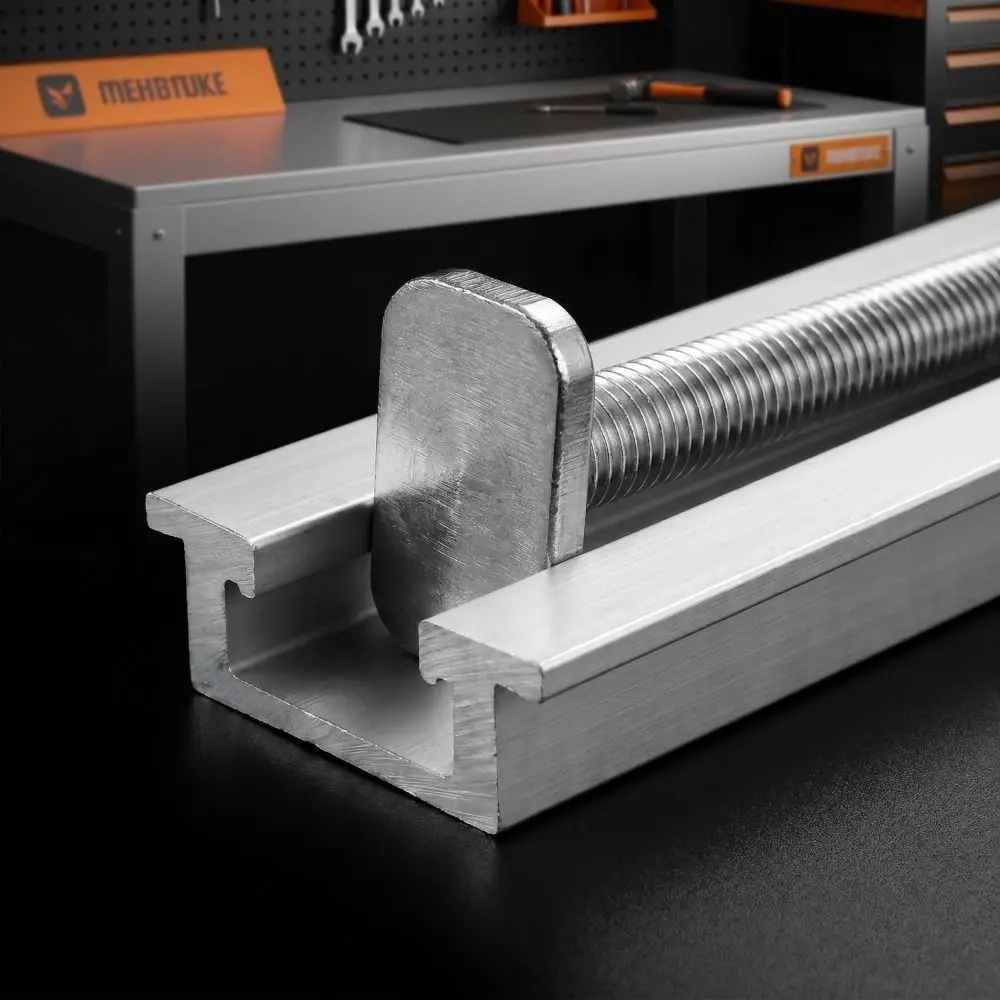 M8x100mm T-Slot Slider Plum Star Knob Screw Fixture Miter T-Track Jig T-Track Screw Heavy Duty Woodworking Bench Tool Table Saw