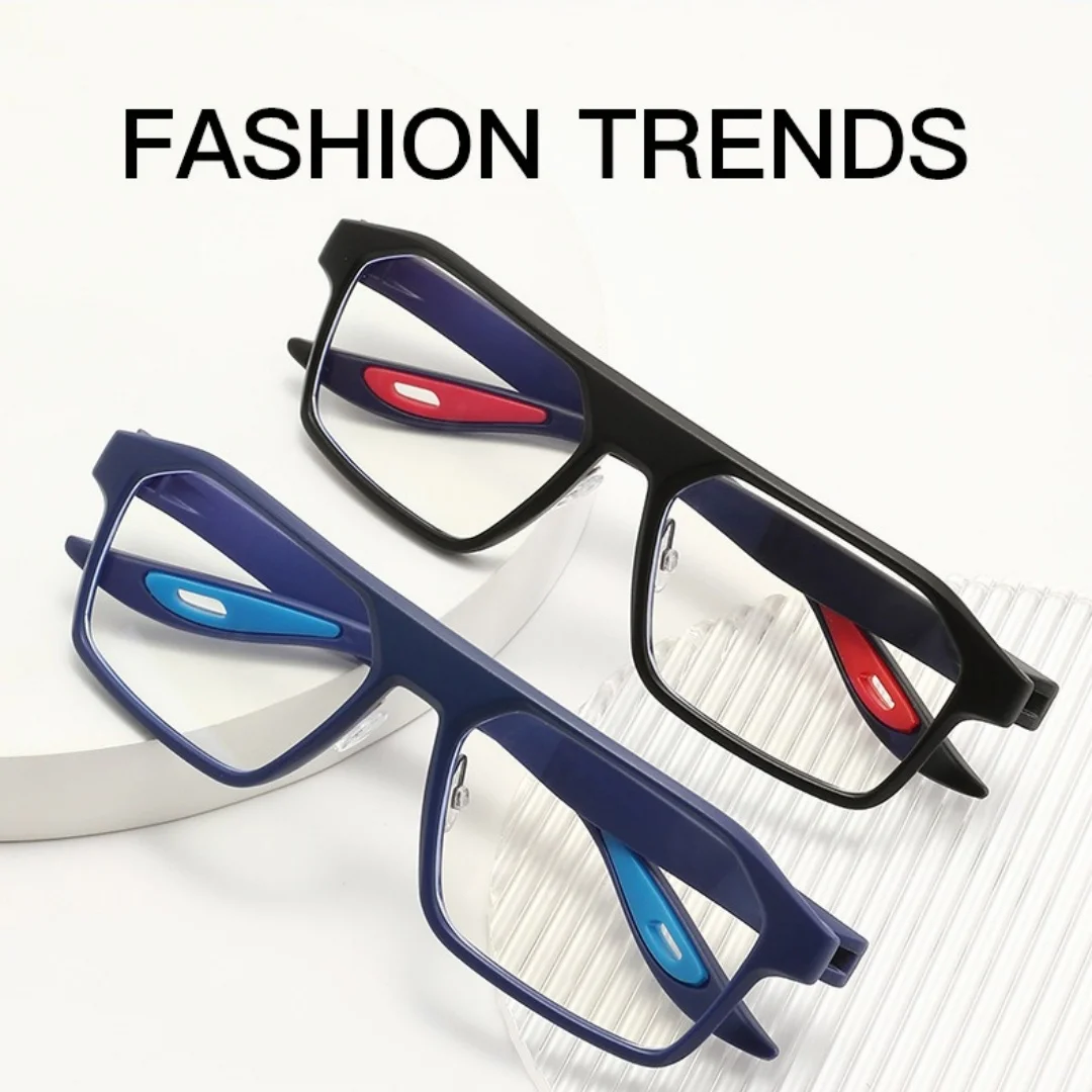 Square Photochromic Blue Light Blocking Large Frame Eyeglasses fashion Reading Glasses ladies Prescription Glasses for Men