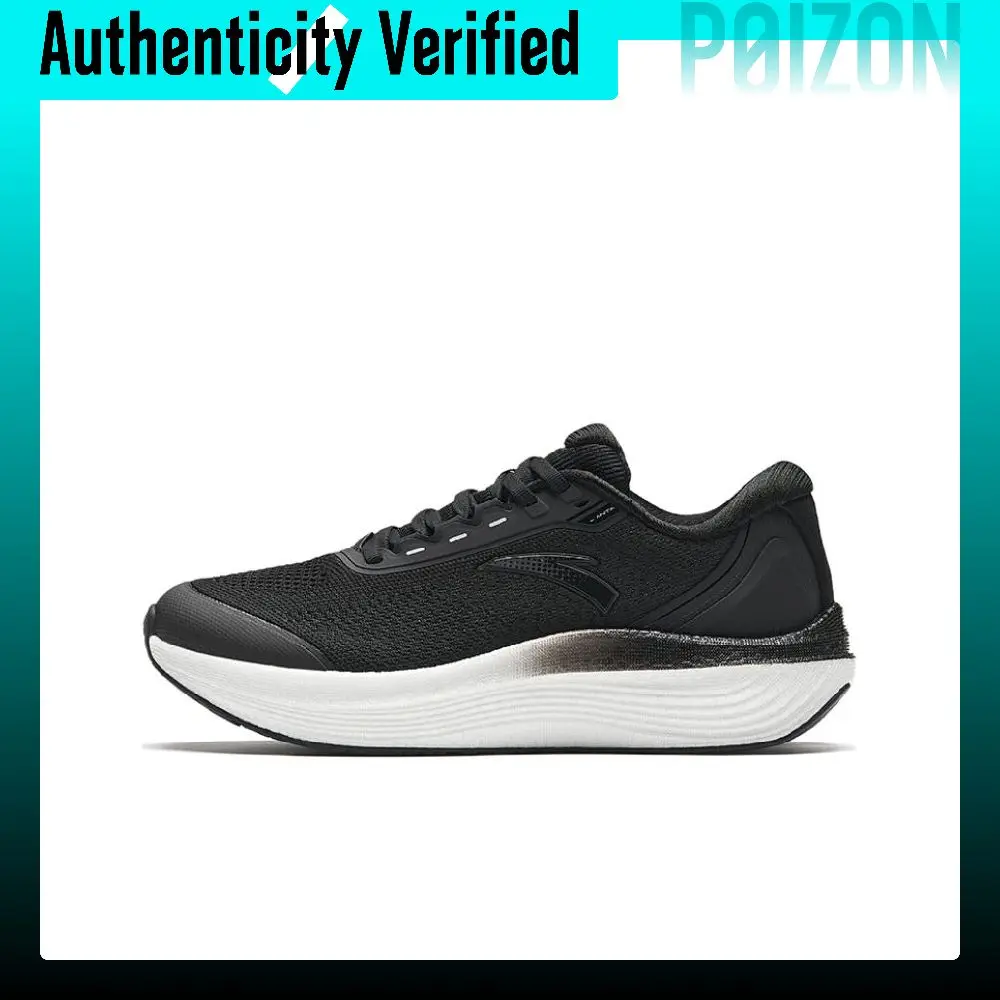 Anta Comfortable Slip Resistant Abrasion Resistant Low top Running Shoes Women's Black Silver 922335585-2
