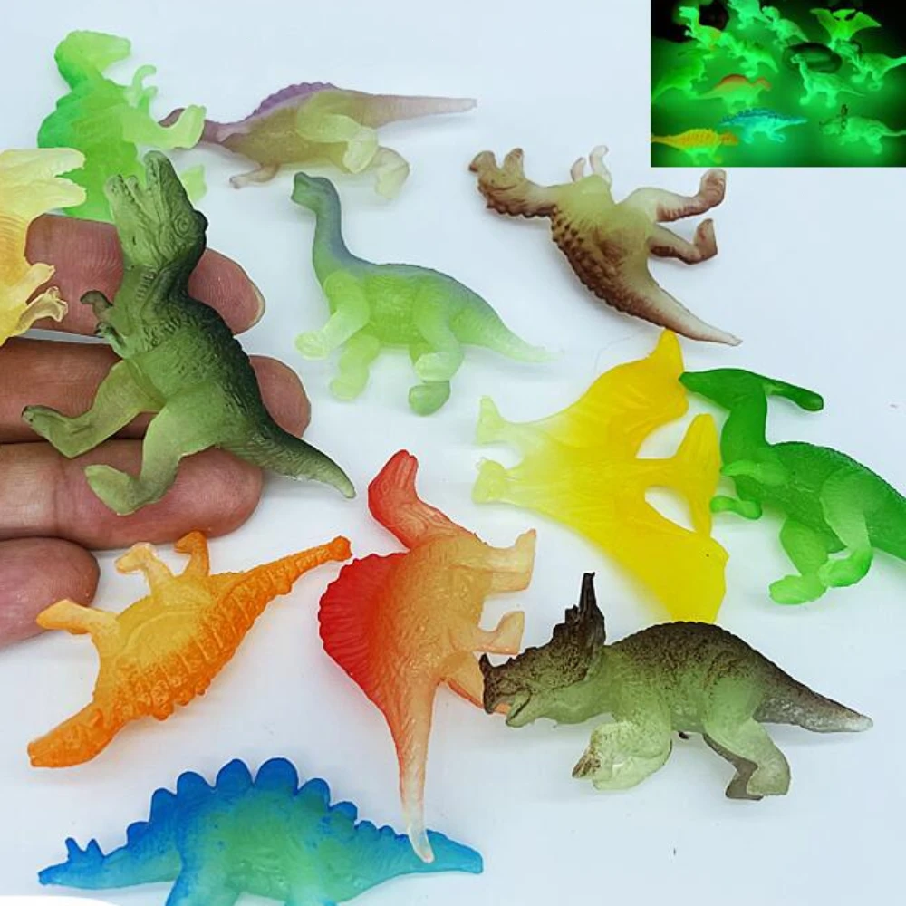 Mini Dinossauros Luminosos, Brinquedos Brilham no Escuro, Trate Kids Birthday Party Favors, Presente de Menino e Menina, Ornamento de Presentes, 20 pcs, 10pcs