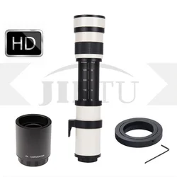 JINTU 420-800mm F/8.3 Manual Telephoto Zoom Lens + 2X Converter 1600mm for Canon Nikon Pentax Sony Fujifilm Macro 4/3 Cameras
