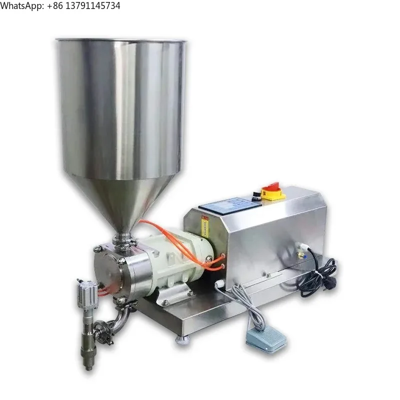 

Chili Jam Peanut Cream Gel Jar Bottle Rotor Lobe Pump Filling Machine Servo Liquid Packing Machine