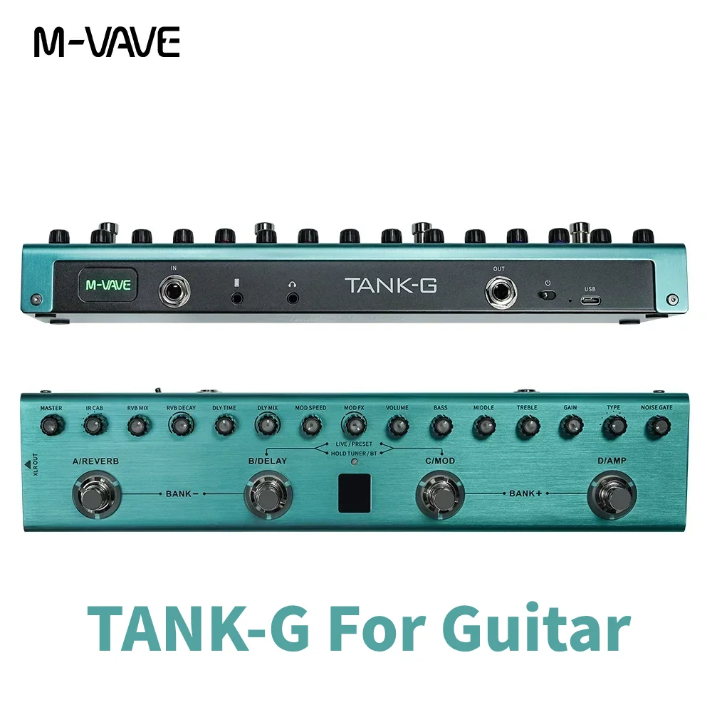 M-vave-guitarマルチペダルギター,tank-gギター,36プリセット,9