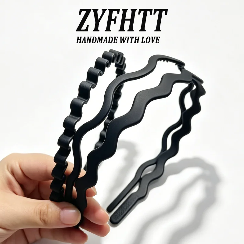 3 Stück ZYFHTT Einfaches Acryl-Stirnband für Frauen, elegantes Haarband zum Waschen des Gesichts, modisches Haarband für Mädchen, Haar-Accessoires – Detail 5