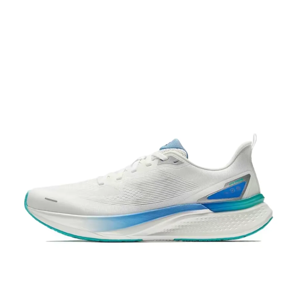 

Anta Hydrogen Run 7: Comfortable, Versatile, Durable, Breathable, Low-Top Casual Running Shoes for Men, White/Blue, 112525541-2