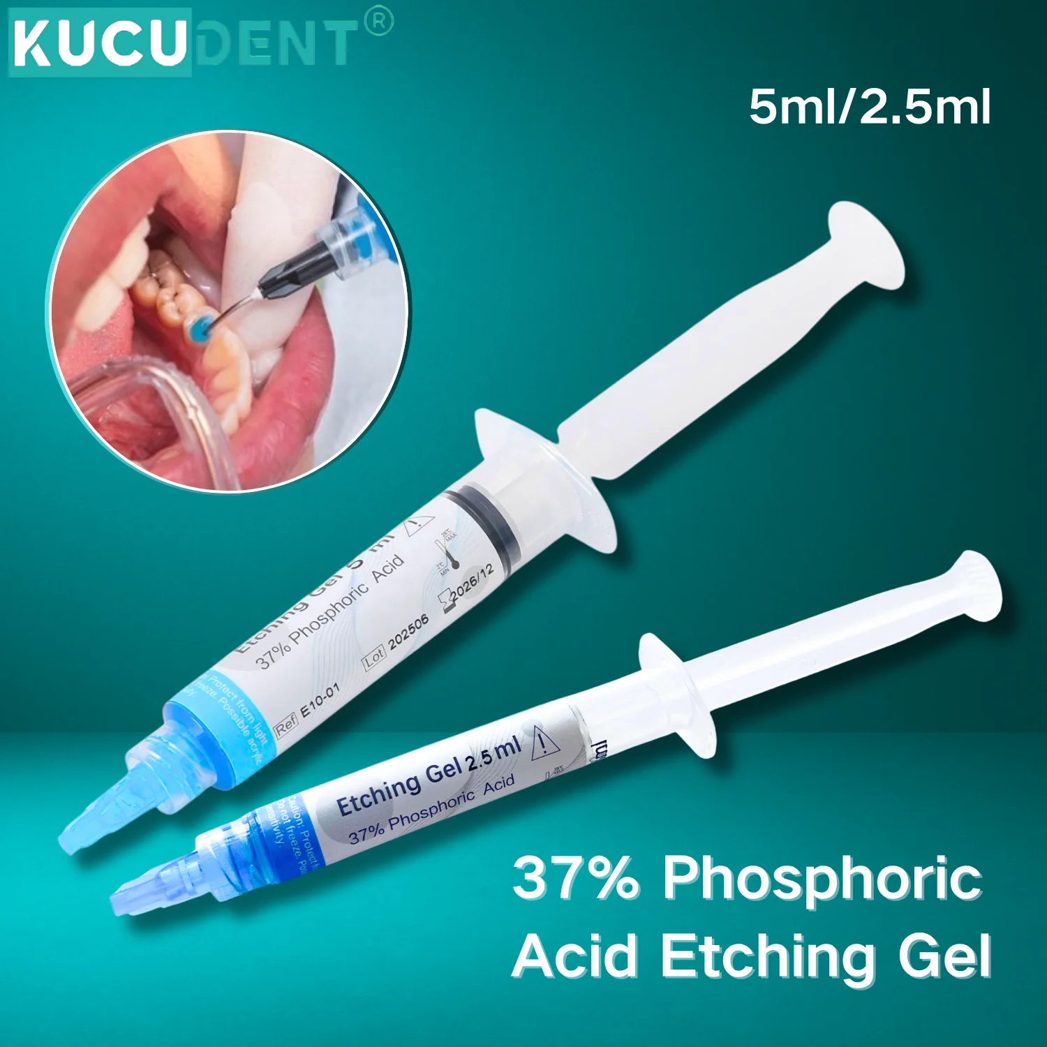 

37% Phosphoric Acid Etching Gel Dental Etchant for Orthodontic Bonding Composite Resin Restoration 5ml/2.5ml