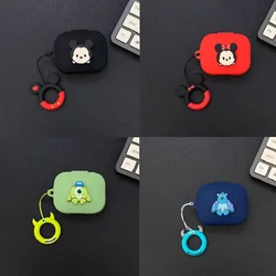 New Cartoon Protective Sleeve Case for Redmi Buds 6 Active / Buds 4 Active Earphone Cover Sillione Soft Case with Keyring