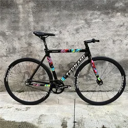 52/55/58CM Fixie Bike Tsunami SNM300 Aluminum Alloy Single Speed Fixed Gear Bicycle 700C Master Wheel Hollow Integrated Crankset