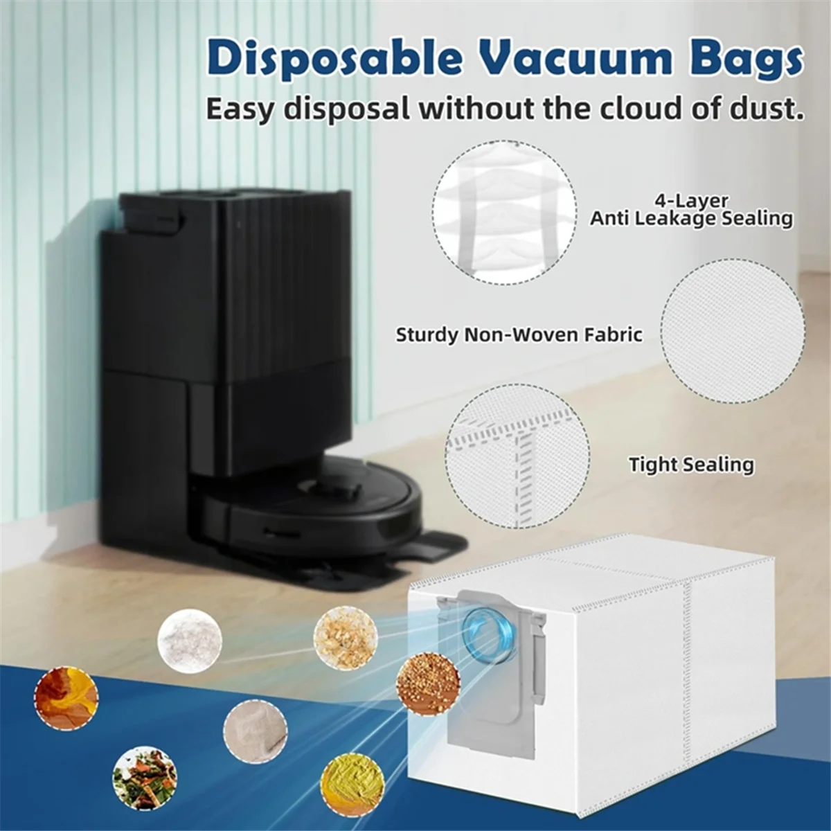 Kit de acessórios FZFZ para peças de aspirador de pó Q Pro / Q Maxv / Q S, filtros de escova principal, sacos de pó para esfregão