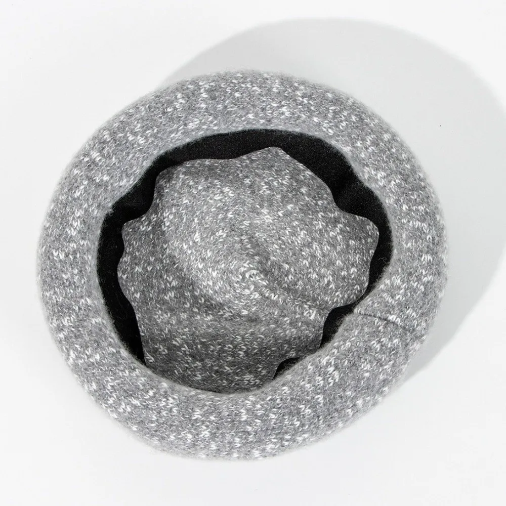 

Модные шерстяные женские береты, вязаные эластичные шапки художника, сохраняющие тепло, шапка-бини в британском стиле, осень