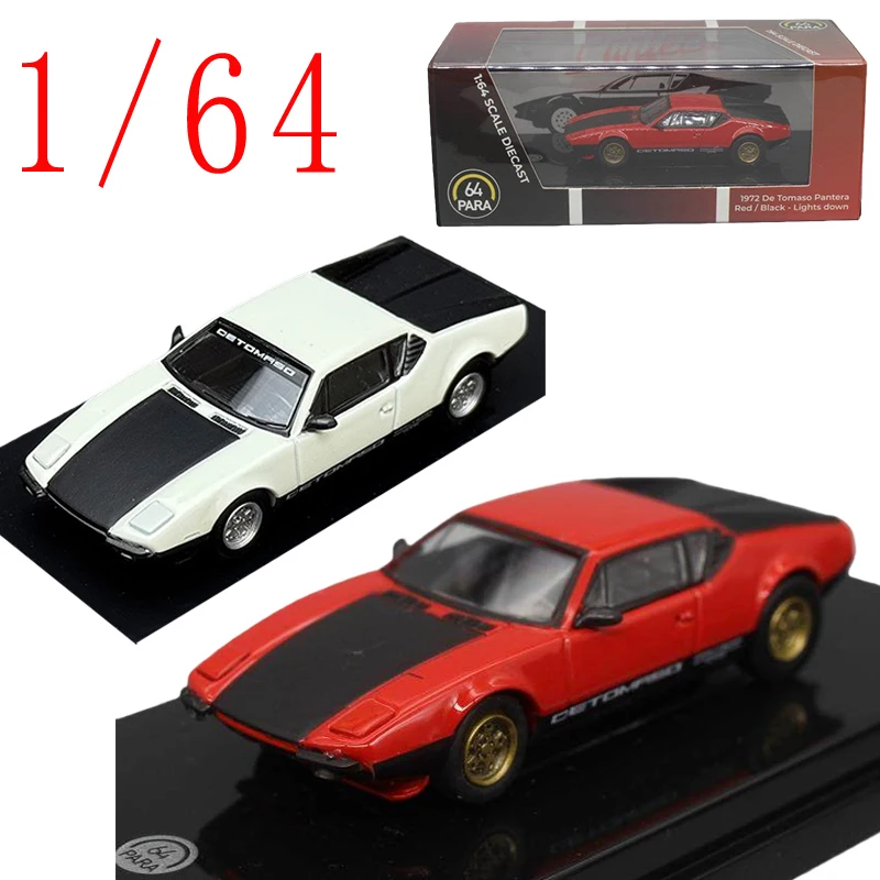 

PARA Diecast 1/64 Scale De Tomaso Pantera Car Model Alloy De Tomaso Pantera 1972 Sports Car Play Vehicles Model Toys for Boys
