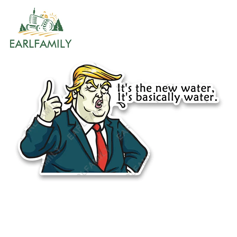 EARLFAMILY 13cm x 7.3cm for Trump Car Accessoires Stickers Motorcycle Vinyl Car Wrap Decal Laptop Waterproof Graffiti Sticker