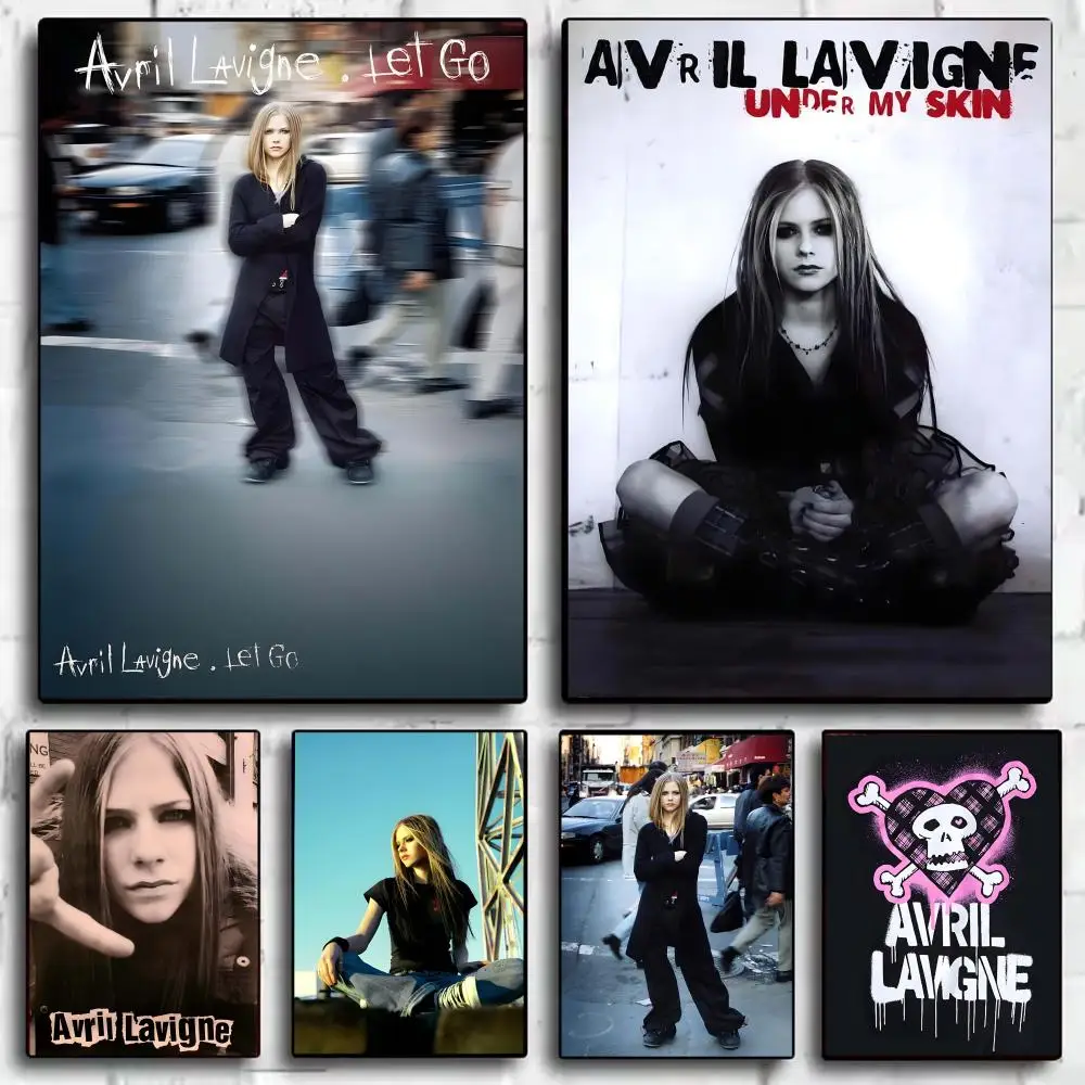 A-Avril L-Lavigne Poster HD Self-Adhesive Wall Stickers Mural Painting｜Decals for Bedroom & Living Room｜Home Decor Gift