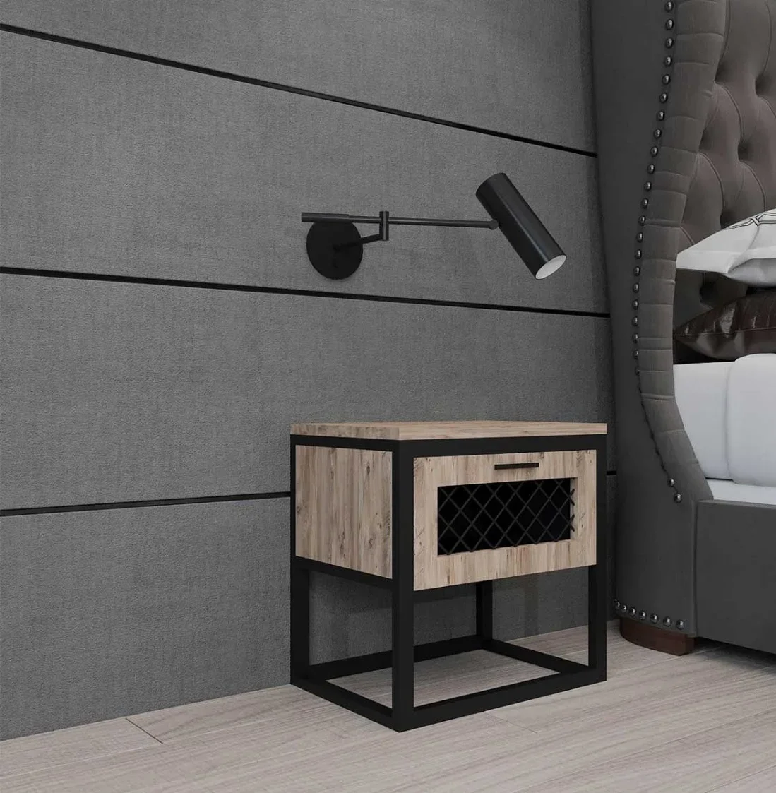 Elegance Nightstand Modern Wood Furniture Nightst for Bedroom