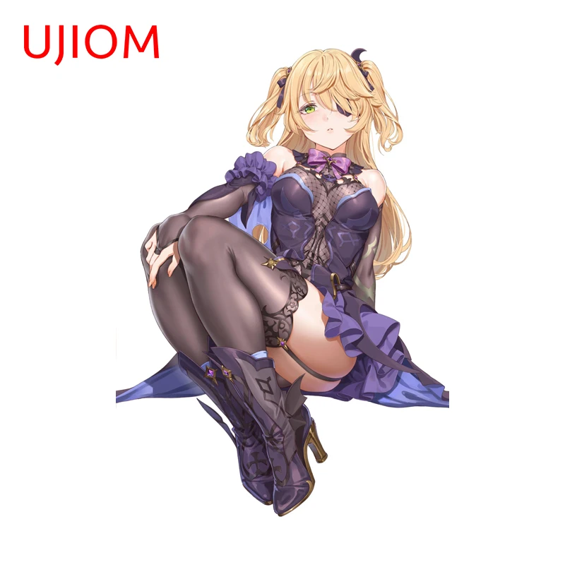 UJIOM Genshin Impact Fischl Wall Sticker Fashion Personality Attractive Sitting Posture Decal Suitable For Switch Wall Decor