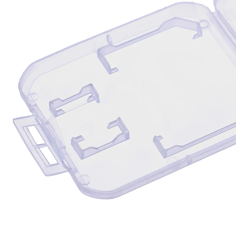 10Pcs Clear Plastic Memory Card Case stick Micro SD Card Storage Box Protection Holder