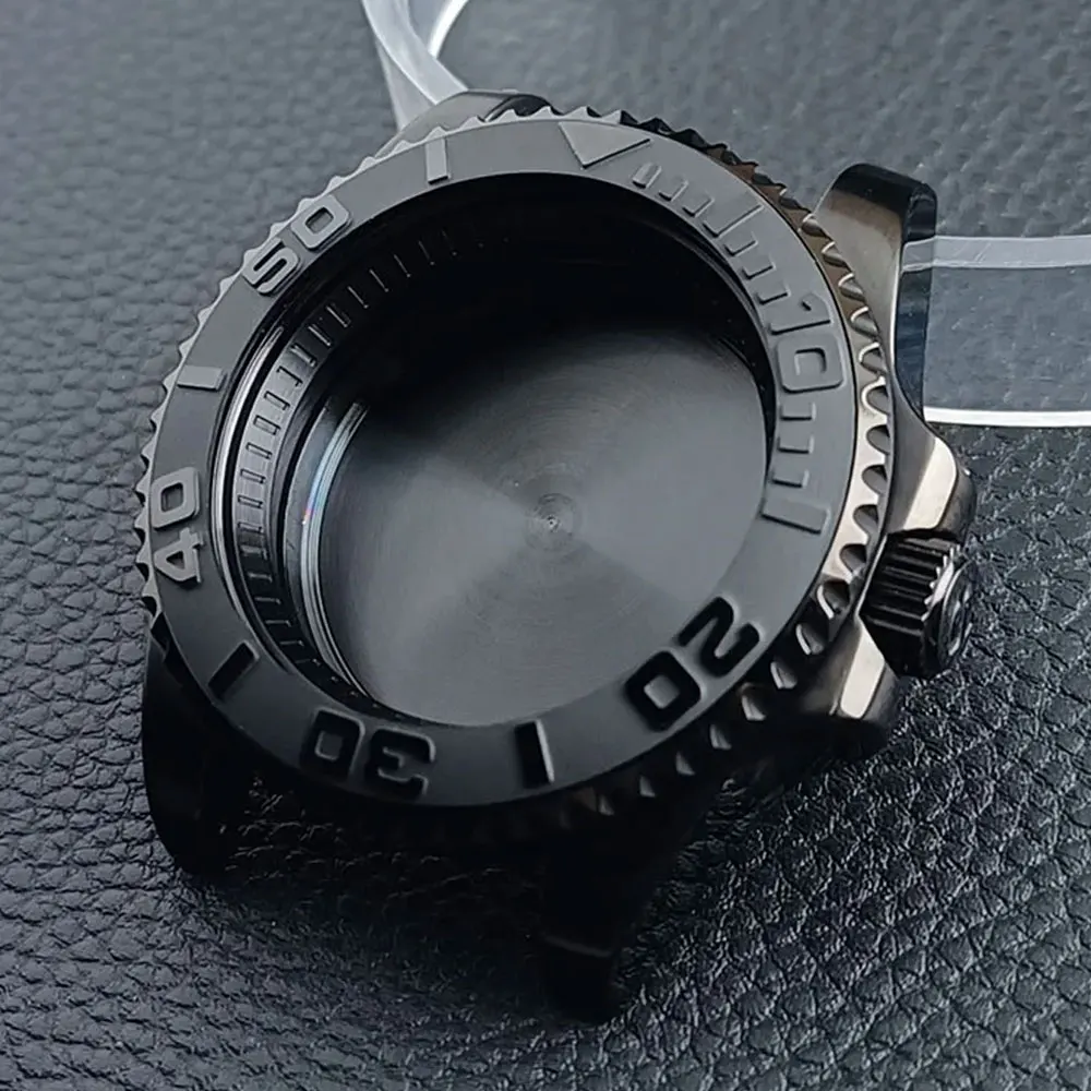 NH35 High-quality 40.5mm Silvery/black GMT Have Chapter Ring Steel Case Fit NH34 NH35 NH36 Movement Sapphire Glass Watch Box