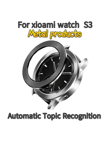 Imagen 1 del producto Funda para Xiaomi watch watch S3 bisel de metal original negro arcoíris esim pantalla de bisel de acero inoxidable plateado
