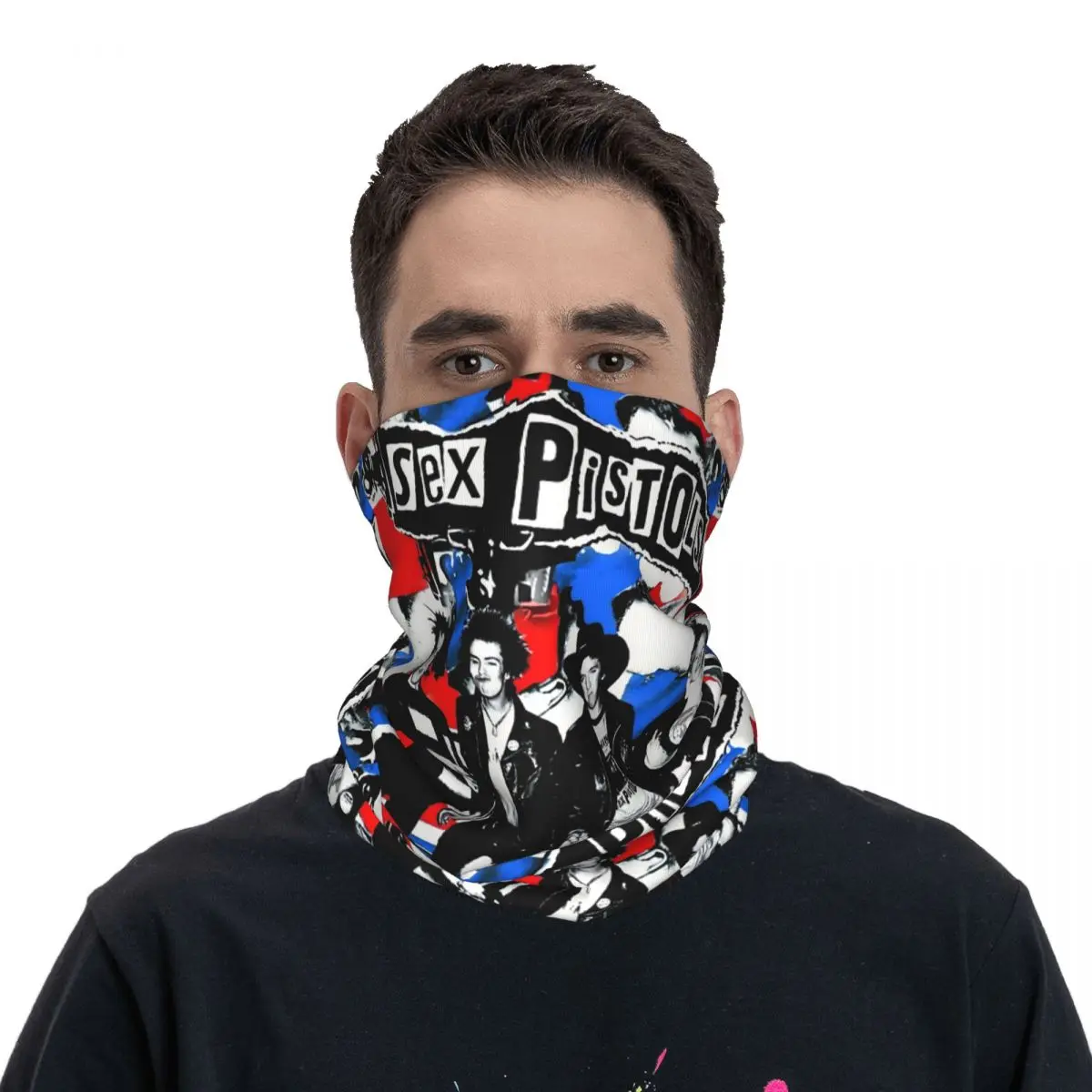 مخصص الجنس مسدسات باندانا الرقبة الجراب يندبروف الوجه وشاح غطاء الرجال النساء الثقيلة المعادن روك باند أغطية الرأس أنبوب بالاكلافا #4