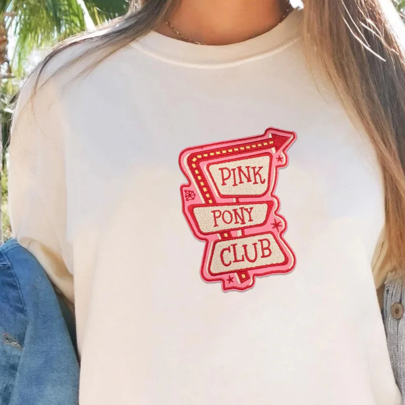 2 شعارات نادي المهر العتيقة - تطبيق يكي/خياطة، مناسب لحقائب الظهر والقبعات والملابس - ديكور على الطراز الحديث في منتصف القرن، تصميم الخط الجريء - ضروري لعشاق الموضة العتيقة، وديكور القبعة، والرقع المطرزة #3