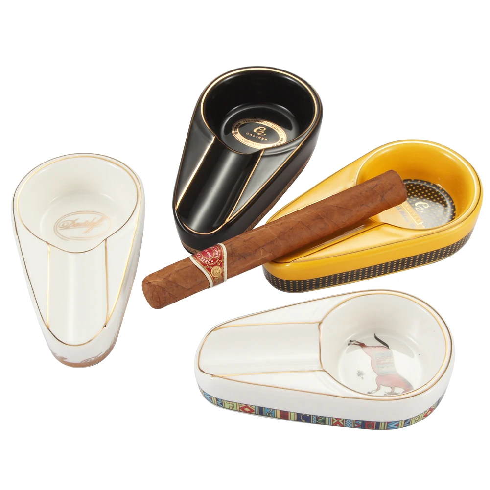 

GALINER Mini Pocket Cigar Ashtray Outdoor Travel 1 Cigar Holder Ashtrays Smoking Accessories Portable Ash Tray