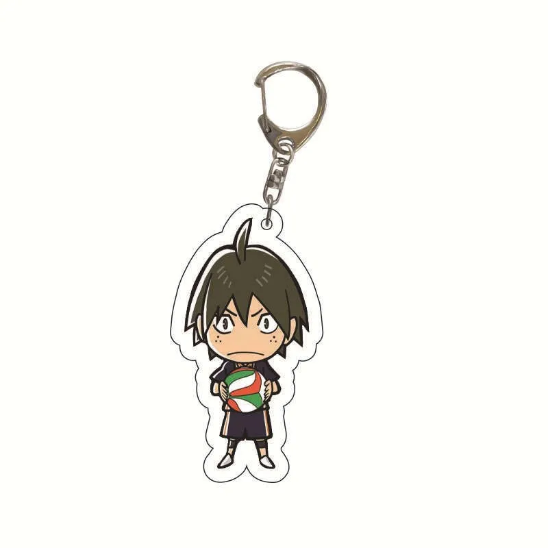 Japanese Anime Haikyuu Keychain for Men and Women, Acrylic Key Ring Chain for Pants, Kids Pendant Fashion, Bags