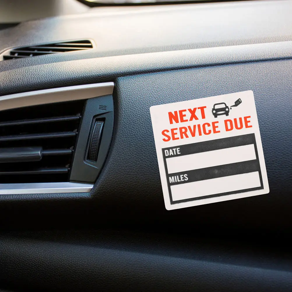 

300Pcs Auto Service Reminder Stickers Apply Remove No Residue Waterproof Car Maintenance Labels for Oil Change Due