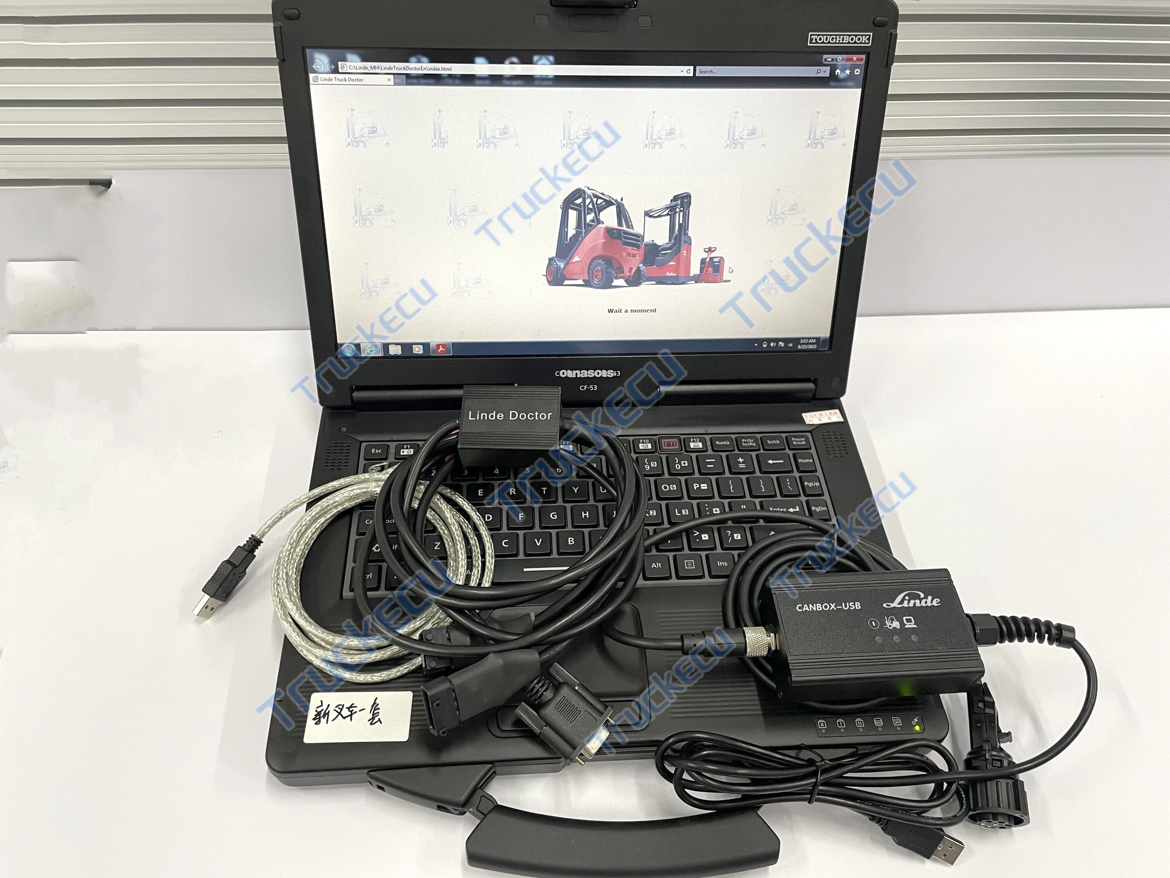 for Linde pathfinder linde LSG service guild software forklift truck diagnosis kit CF53 laptop Linde canbox doctor cable tool