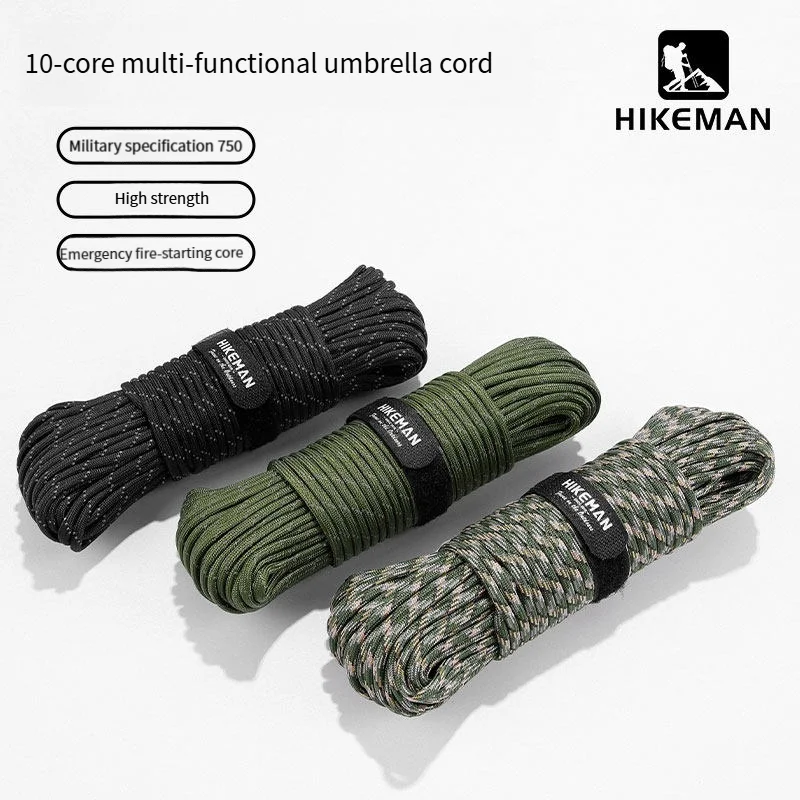 

Десятиъядерный военный класс 750, уличный кемпинг, альпинизм, десантник, веревка, многофункциональный браслет для выживания, плетеный шнур