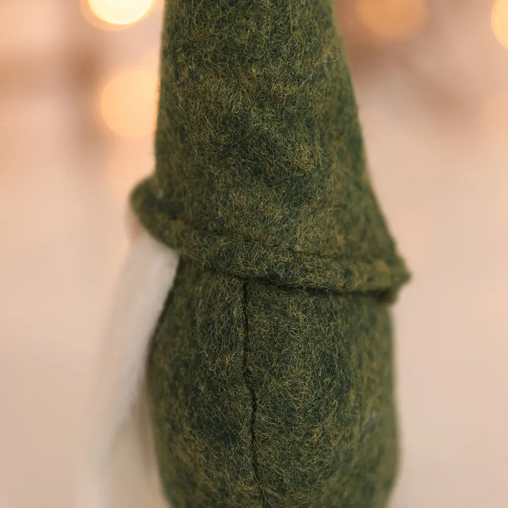 

1 Christmas Gnome Santa Scandinavian Tomte Nisse Holiday Home Decor Green Soft Stuffed Animal Figure for Table Centerpiece Xmas