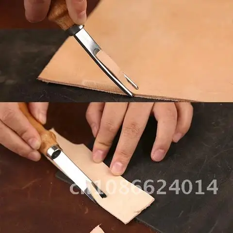 Leather Craft Edge Skiving Tool DIY Beveler Shallow Skiving Trimming Press MIUSIE Leather Edge Beveler