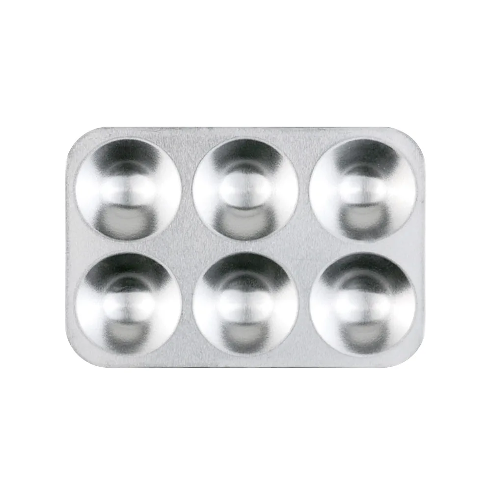 

Durable Metal Watercolor Palette 6/10/12 Wells Hand Drawn Mixing Paint Tray Circular/Rectangular Art Paint Tray School Office
