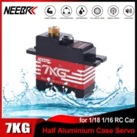 NEEBRC 7KG Waterproof 21G Half Aluminum Case Metal Gear Micro Servo for 1/18 1/16 RC Car Wltoys 144010 MJX Hyper Go 14209 14210