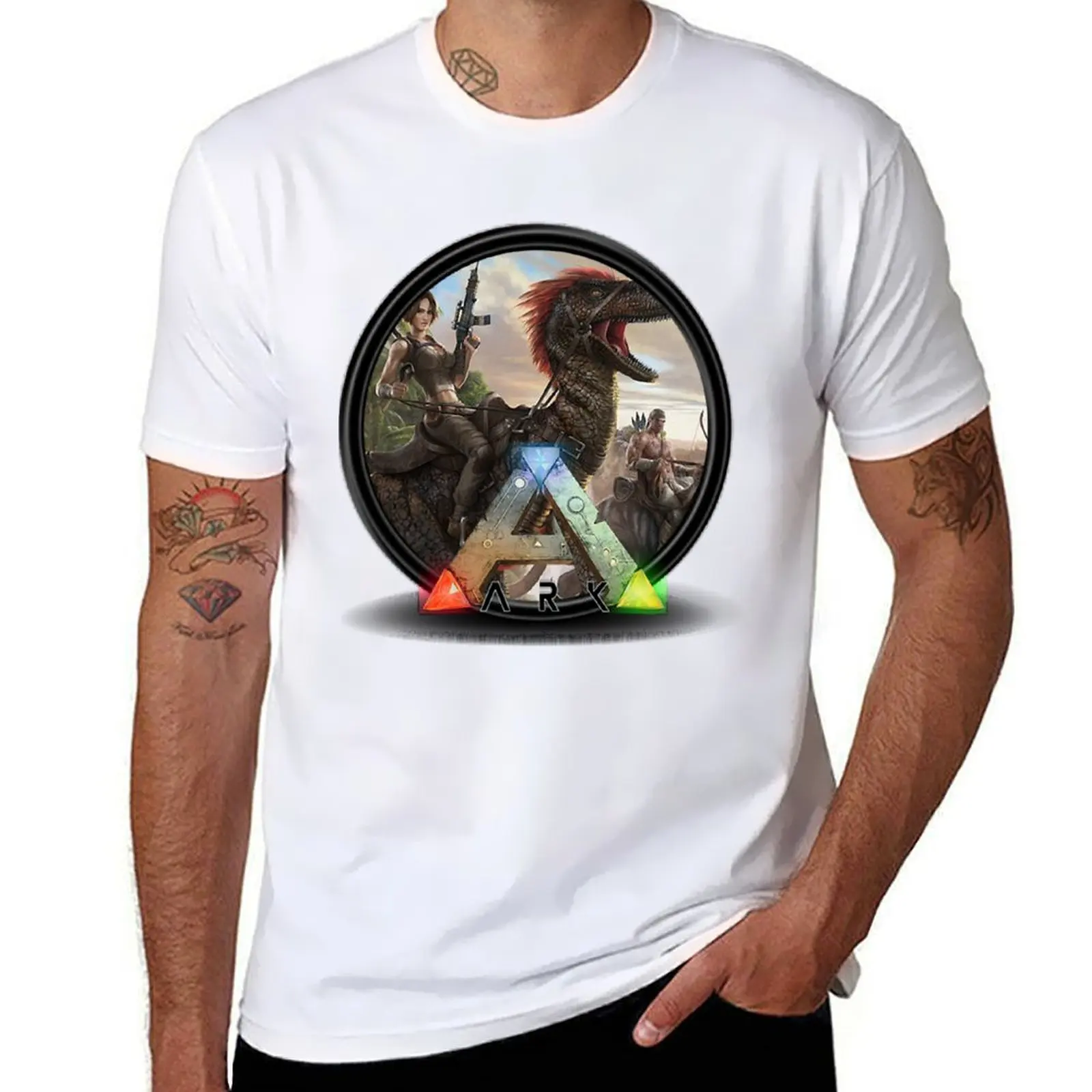 

People Call Me Ark Survival Ретро Винтажная футболка мужская повседневная черная хлопковая футболка однотонная для мужчин посылка футболка