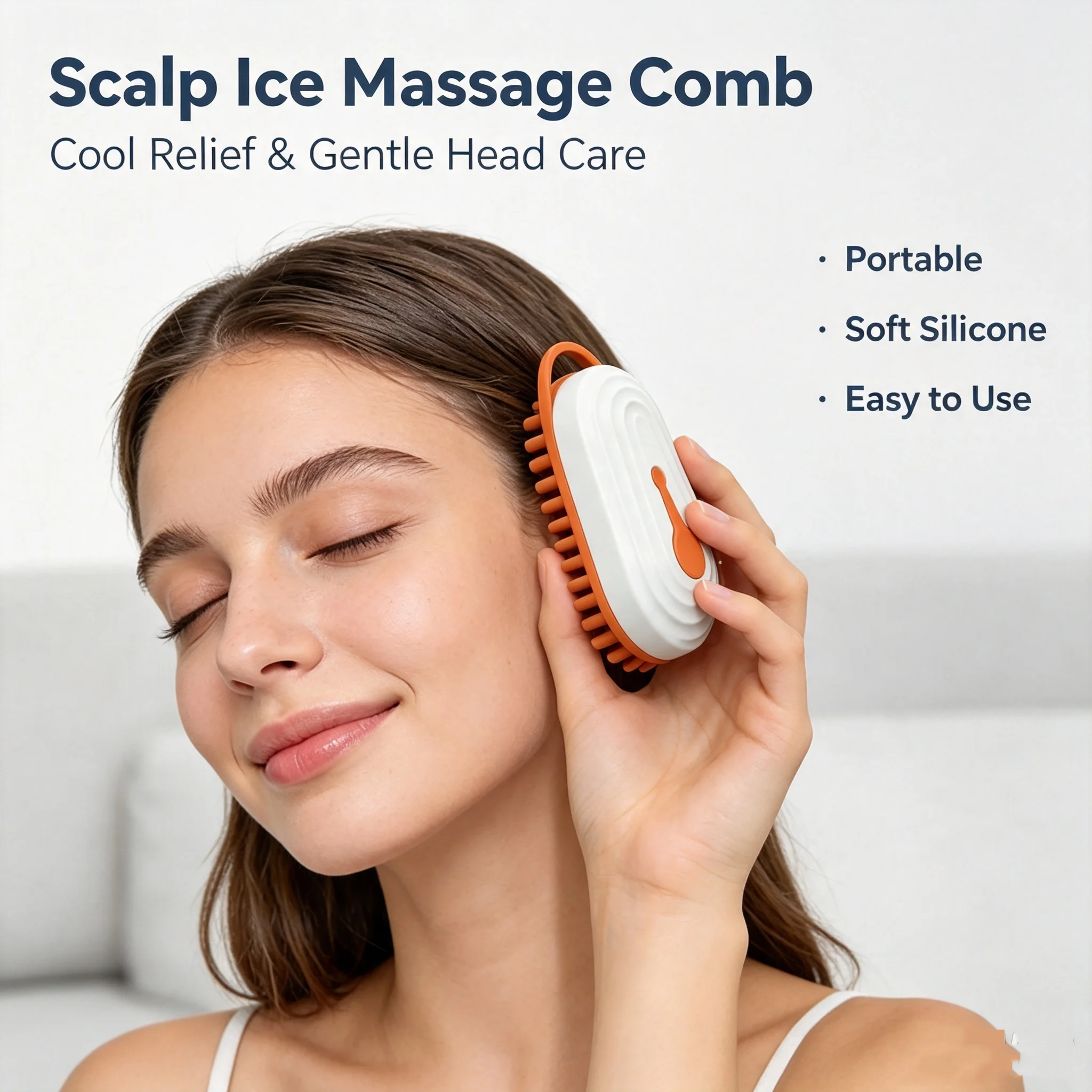 Silicone Scalp Therapy Massage Comb Cold Compress For The Head & Scalp Soothing & Refreshing Massage Beauty & Makeup Ice Comb