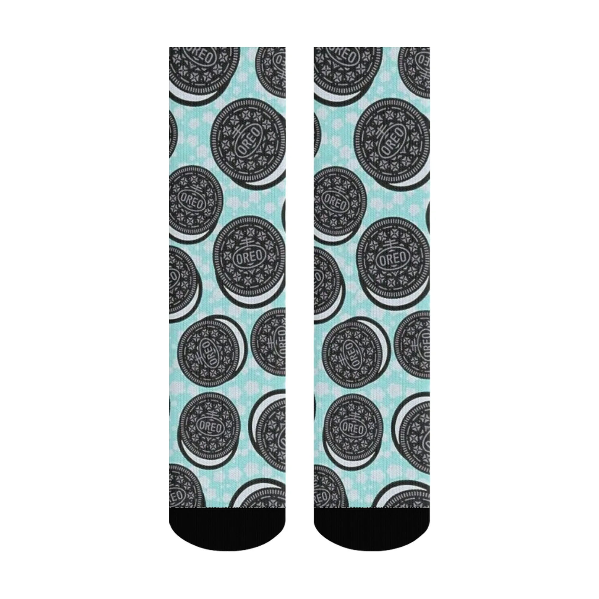 1 par de nuevos calcetines de moda para hombres y mujeres, estampados caprichosos de galletas, medias largas inspiradas en Polyster Street de alta calidad
