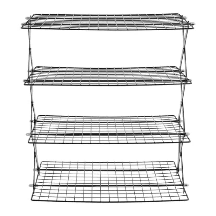 

Four Layer Outdoor Camping Iron Storage Rack Picnic Rack, Baking Cooling Rack, Adjustable and Stackable, each Layer can Carry 22