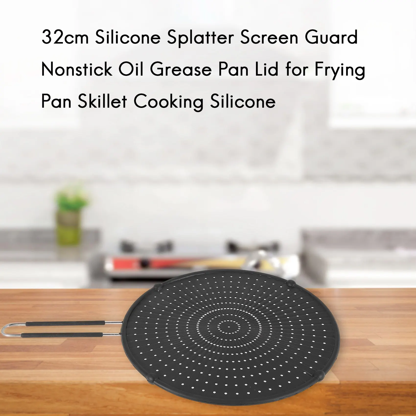 32 см силиконовая защита от брызг, антипригарная крышка для смазки масла, сковорода для сковороды, силиконовая сковорода для приготовления пищи