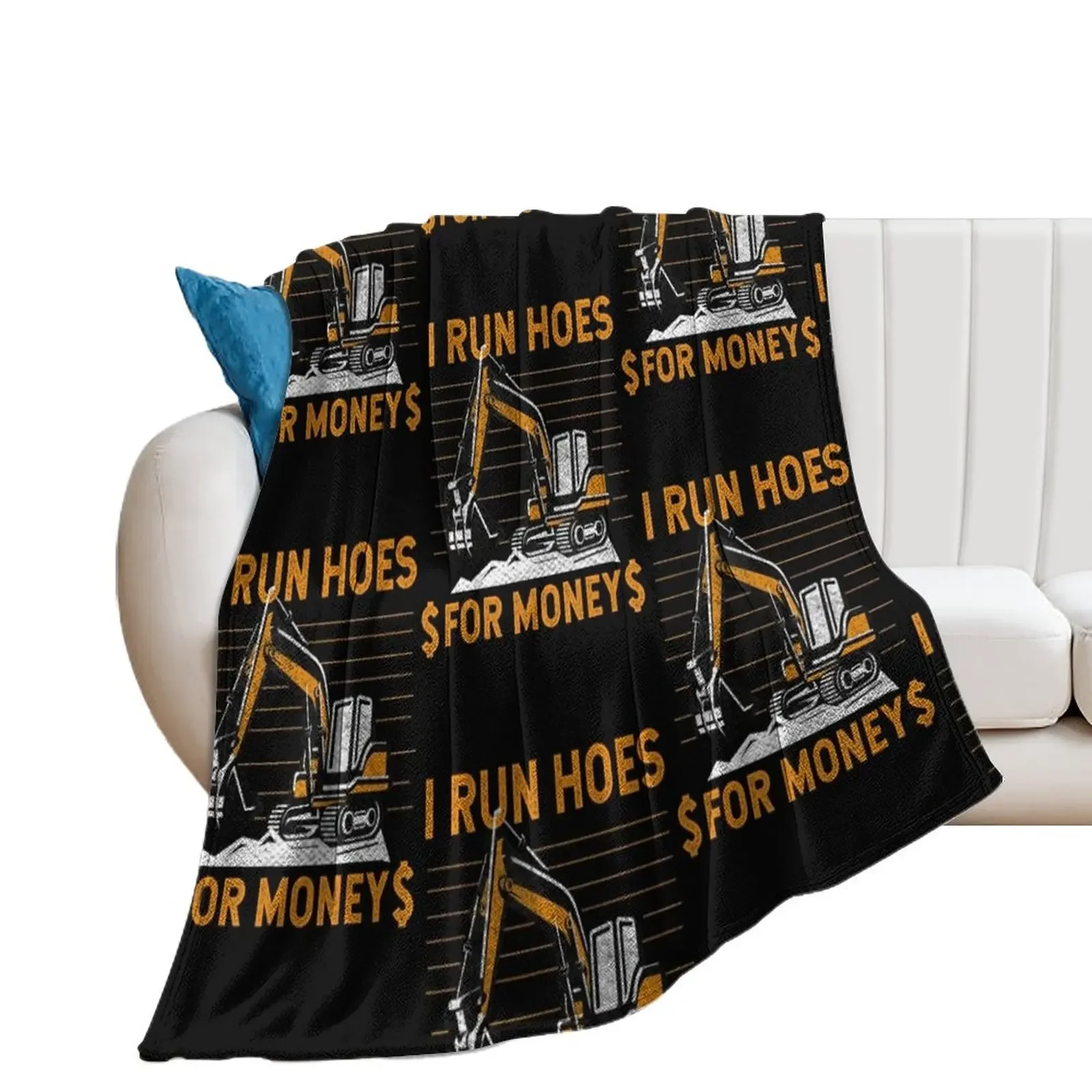 

Funny Heavy Equipment Tractor Operator Throw Blanket Designers Giant Sofa Sofa Throw Blankets