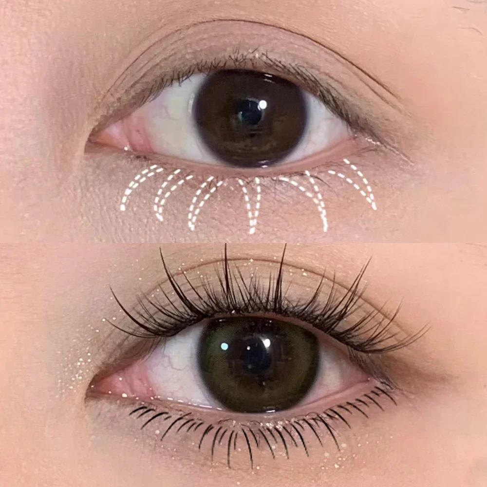 Untere Wimpern Tattoo Aufkleber gefälschte Wimpern temporäre Tattoo Patch natürliche lebensechte falsche Wimpern Wimpern Verlängerung Tool Make-up