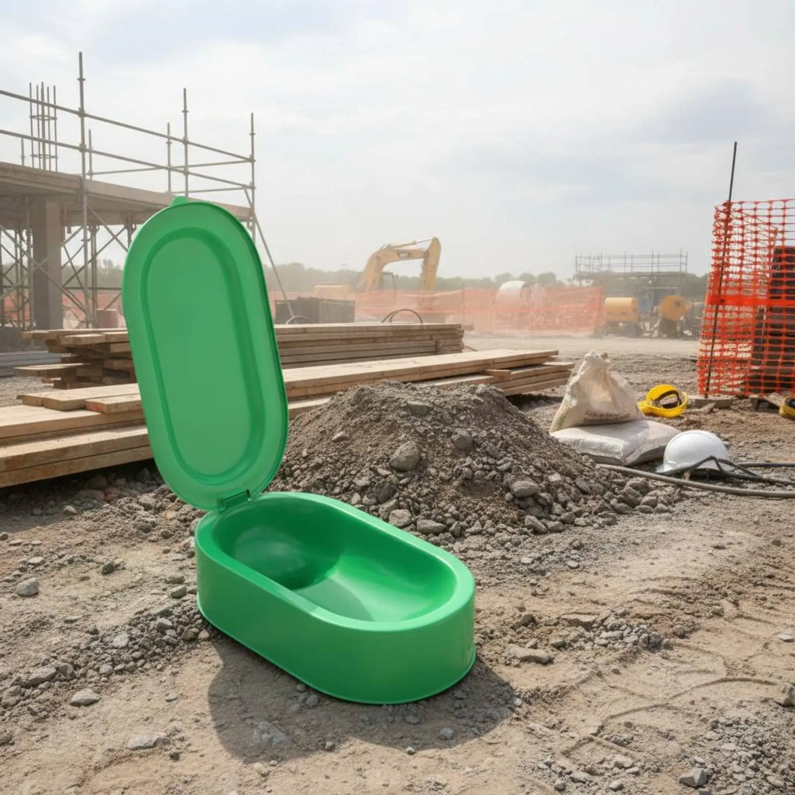 Construction Site Toilet Thickened Plastic Squat Toilet Sanitation Product Portable Bathroom Fixture Lid Design