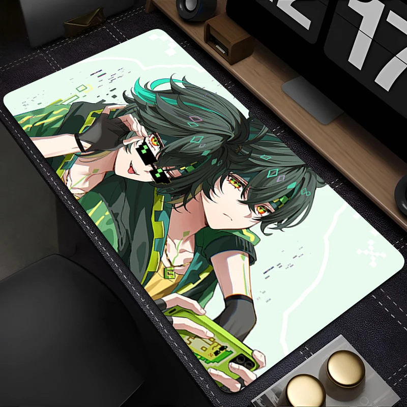 

Mousepad Anime Mouse Pad Gaming Accessories Office HD Keyboard Pad Large Desk Mat G-genshin Impact Kinich PC Rubber Extended Pad