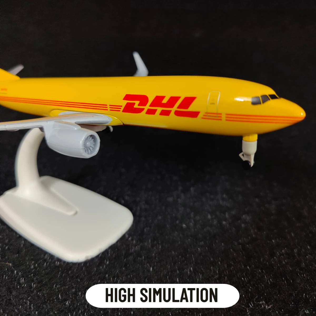 1:250 Metal Aircraft Model Replica DHL Cargo Transporter Airplane Scale Miniature Art Decor Diecast Aviation Collectible Toy